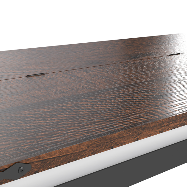 47.2英寸移动式狗笼，带翻盖式喂食门、双向开口和5个万向轮（其中2个带锁定功能），侧面配有挂钩——多功能宠物笼，也可作为双狗笼家具使用。-10