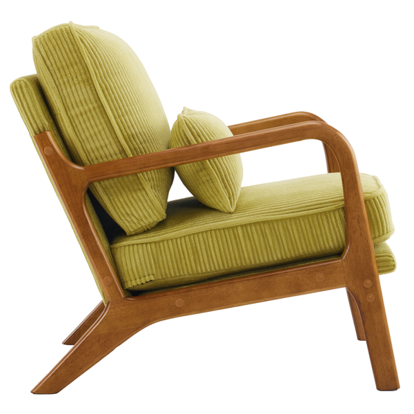 1pcs款 矮扶手椅 65*80*78cm 条绒 橄榄绿 室内休闲椅-7