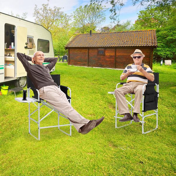 103*60*49cm 银白铁管 黑色布面 喷塑铁圆管 铁导演椅 120kg 无便携袋-20