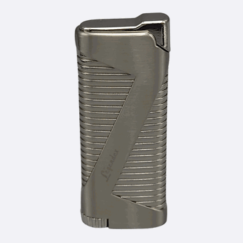 LEGENDEX®拓荒者* 枪黑单直冲打火机用于雪茄香烟厨房户外可重复充气可调节火焰高度便携式