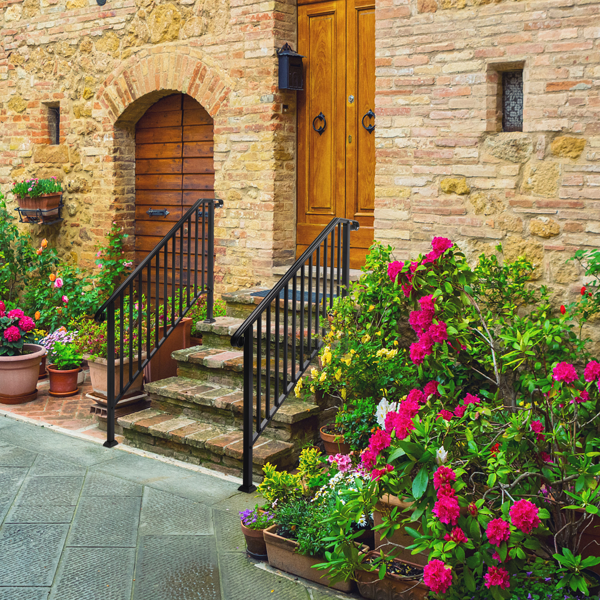 【同款编码：81504920  40310676】哑光黑色 4阶 庭院楼梯扶手-11