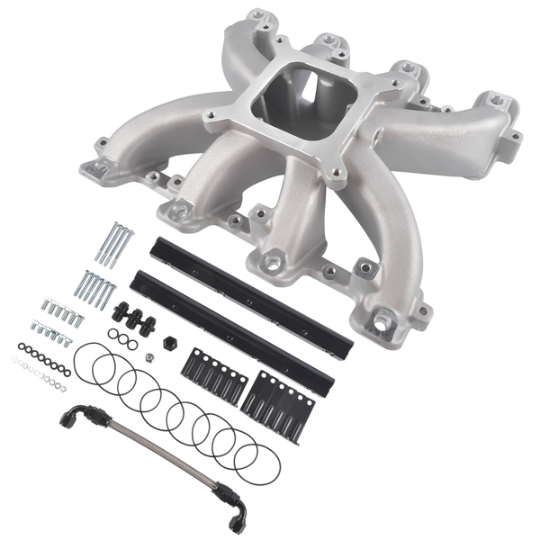 进气歧管 EFI Intake Manifold with Fuel Rails Fit for GM Gen III/IV LS1/LS2/LS6 Cathedral Port 300-137 534-219-6