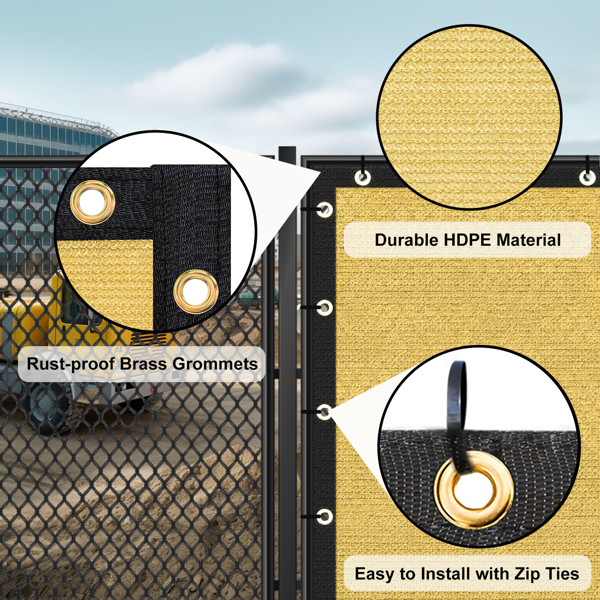 4'X50' 沙色HDPE围栏-5