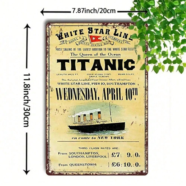 CIFbuy12x8 英寸 ( 30.5x20.3cm )复古风铝合金标牌（TikTok、temu下自提）-2