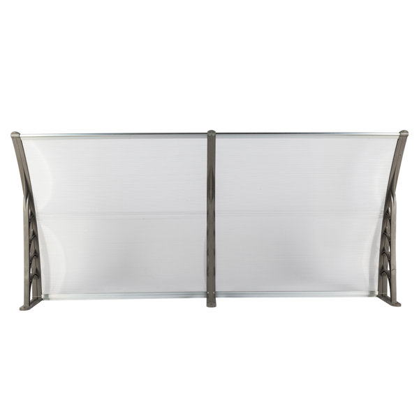 80*38in 透明板灰色支架 雨篷 塑料支架 阳光板 前后铝条(52463595同款）-4