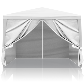 10*10ft  白色  4围 仿折叠棚 2门2窗  PE布 喷塑铁管