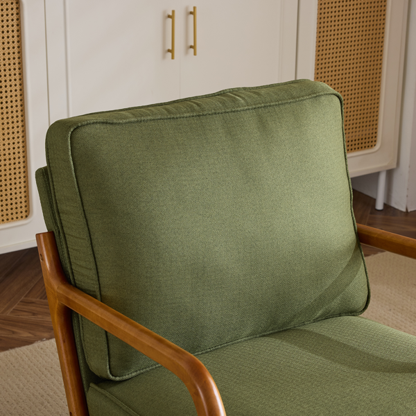 橡木扶手 单人休闲椅  室内休闲椅 橡木 软包 墨绿色 室内休闲椅 1pcs-23