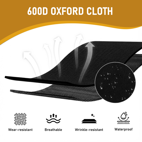 140*60*87cm 户外躺床 黑色铁管 黑色牛津布床面 130kg 可变躺床-6