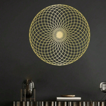 Round Iron Spiral Geometric Wall Art,Luxury Metal 3D Wall Decor,Modern Minimalist Living Room Accent (TikTok, Temu: Self-pickup available)