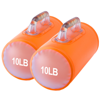 水哑铃套装，可调节重量哑铃，便携式训练器材，20磅/对，可折叠健身配件，举重水袋，适用于力量训练、塑形和肌肉锻炼