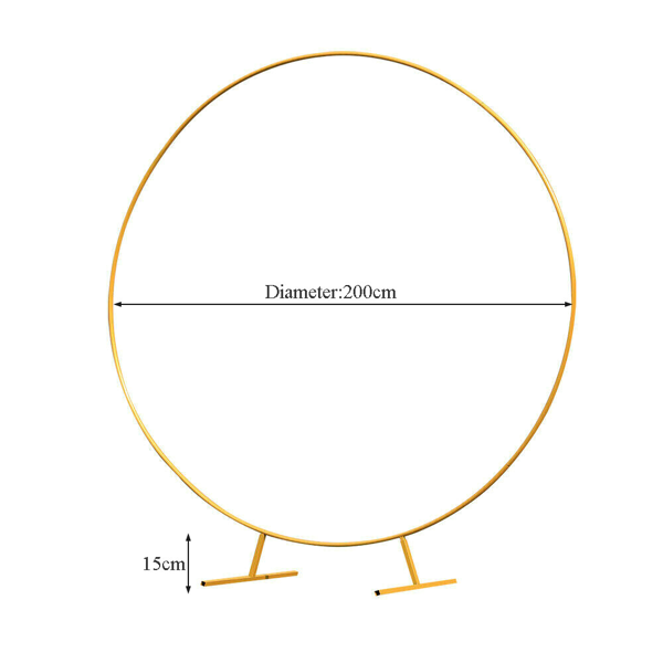 2M金属大圆环-金色2米单环-3