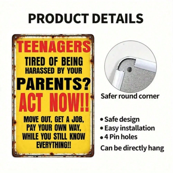 CIFbuy8x12 英寸 ( 20.3x30.5cm )复古风怀旧风铝合金标牌适用于家居、酒吧、男士空间（TikTok、temu下自提）-2