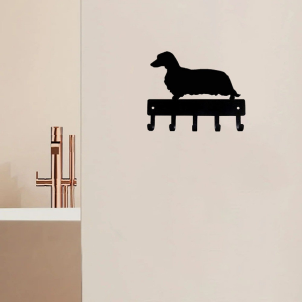 CIFbuy™ 长毛腊肠犬金属钥匙墙钩 六寸实用收纳装饰架（TikTok、temu下自提）-2