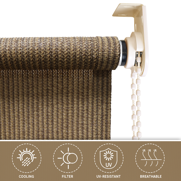 7'X6' 核桃色HDPE拼接卷帘-7