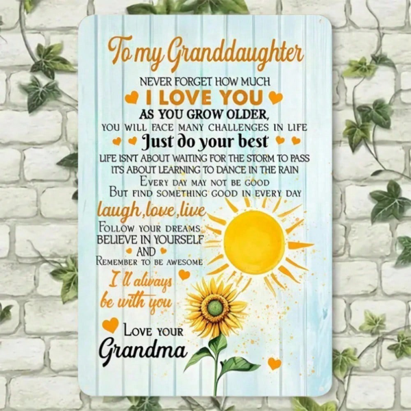 CIFbuy8x12 英寸 ( 20.3x30.5cm )复古风乡村风铝合金标牌Sunflower（TikTok、temu下自提）-6