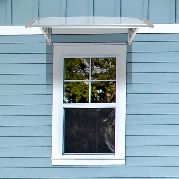 40*38in 透明板灰色支架 雨篷 塑料支架 阳光板 前后铝条-37