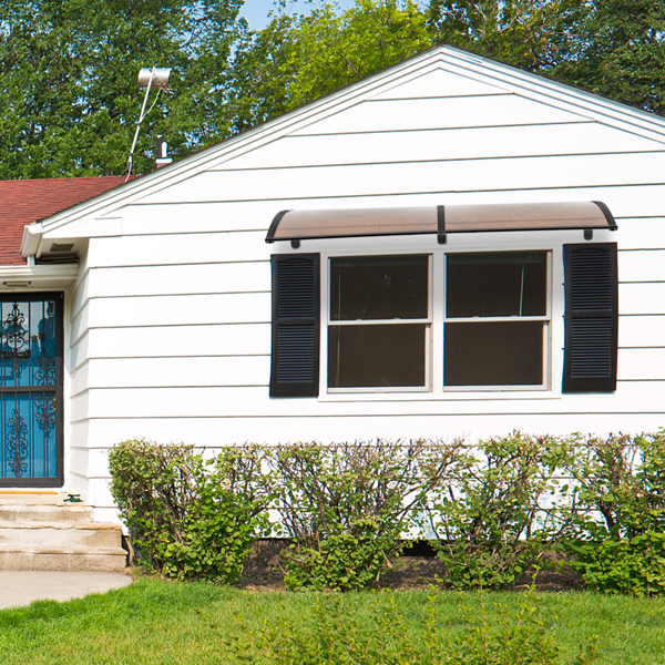 200*100cm 棕色板黑色支架 雨篷 ABS支架 一片式阳光板 前后铝条(72908277同款）-10