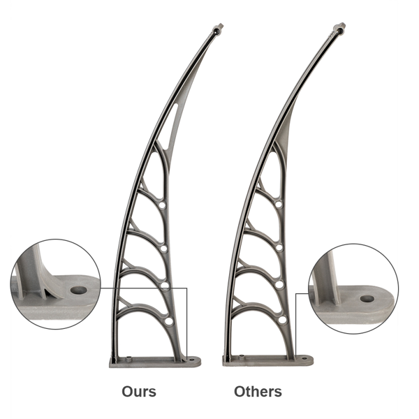 80*38in 透明板灰色支架 雨篷 塑料支架 阳光板 前后铝条(52463595同款）-2