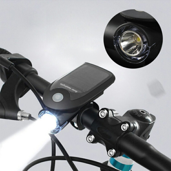 太阳能自行车灯 白色 USB充电 30度旋转-10