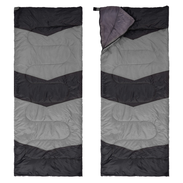 灰底黑色箭头 睡袋 涤丝布防水面布 涤丝布透气灰里布 中空棉 190*75cm 信封款 950g 带收纳袋 温度范围5-20℃-2