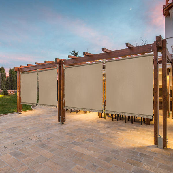 7'X8' 芝麻色HDPE拼接卷帘-13