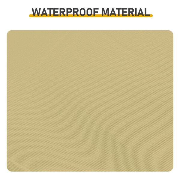 5X5FT 卡其色 带1面半围 折叠棚  白色喷塑钢管 围布带4个网格收纳袋 配拎包-13