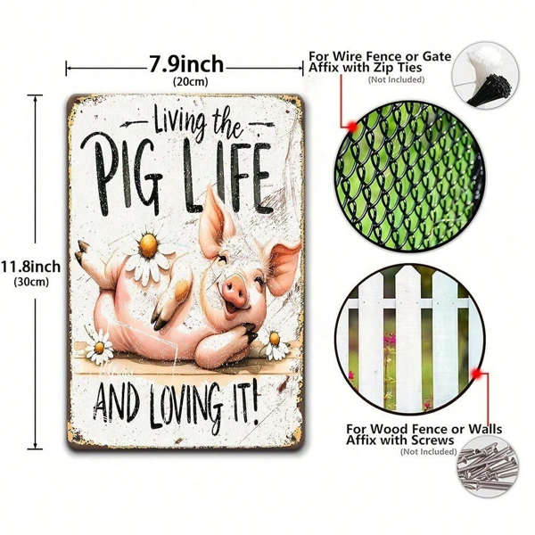 CIFbuy8x12 英寸 ( 20.3x30.5cm )复古风乡村风铝合金标牌Farmhouse适用于家居（TikTok、temu下自提）-5