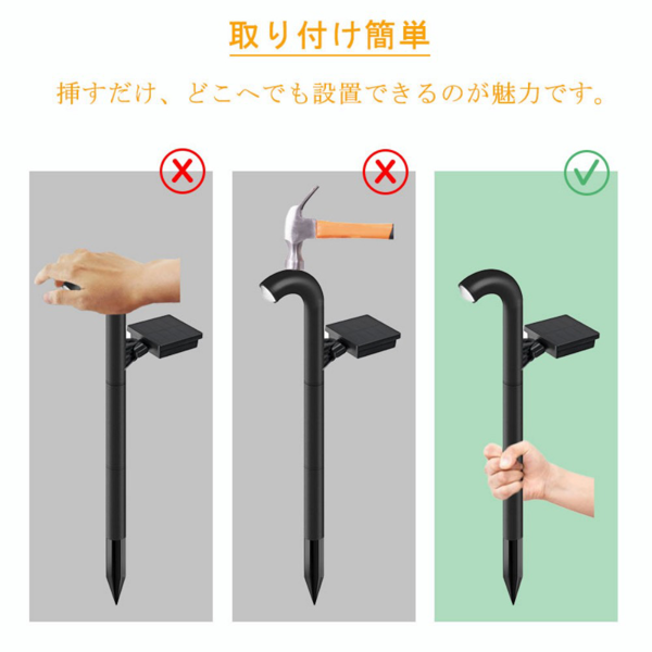 太阳能草坪灯 SL-508 暖光 2个装 蛇形-4