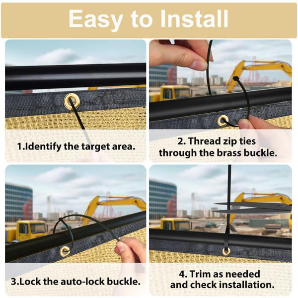 4'X50' 沙色HDPE围栏-2