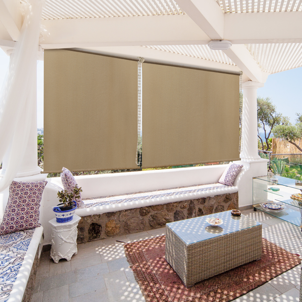 6'X6' 芝麻色HDPE拼接卷帘-1