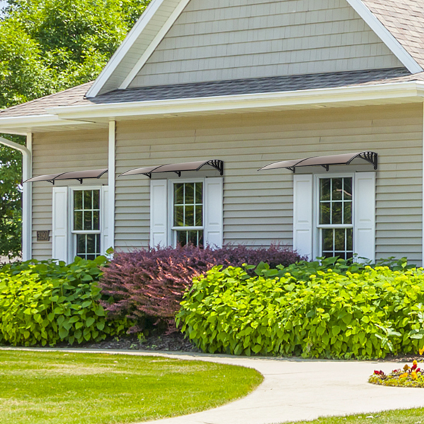 200*100cm 棕色板黑色支架 雨篷 ABS支架 一片式阳光板 前后铝条(72908277同款）-16