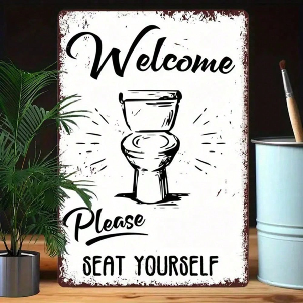 CIFbuy8x12 英寸 ( 20.3x30.5cm )复古风乡村风铝合金标牌适用于酒吧、咖啡馆、Bathroom（TikTok、temu下自提）-1