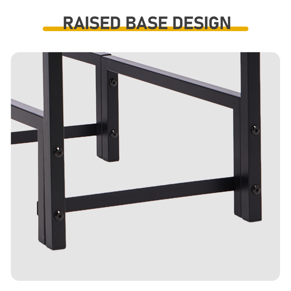 95*13*47in 长方形带防雨罩 黑色 柴火架 铁艺-5