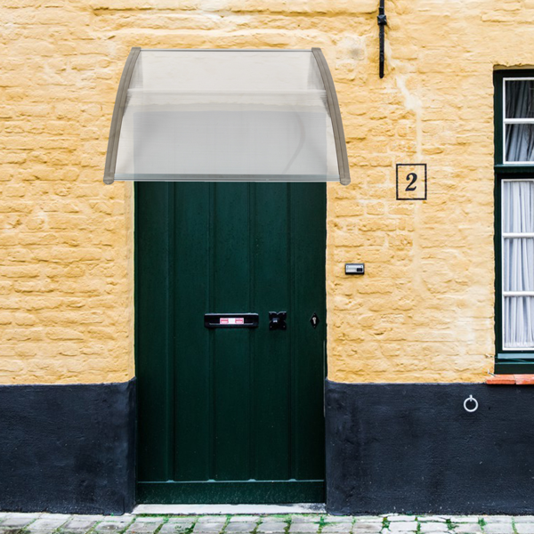 40*38in 透明板灰色支架 雨篷 塑料支架 阳光板 前后铝条-29