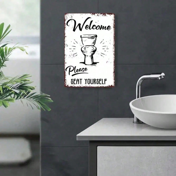 CIFbuy8x12 英寸 ( 20.3x30.5cm )复古风乡村风铝合金标牌适用于酒吧、咖啡馆、Bathroom（TikTok、temu下自提）-3