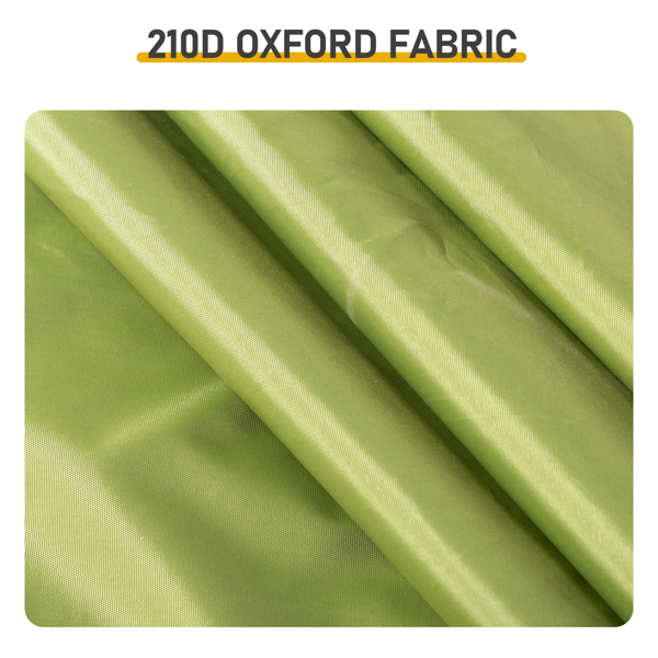 5X5FT 草绿色 带1片半围 折叠棚 210D牛津布 白色喷塑钢管 围布带4个网格收纳袋 配拎包-13