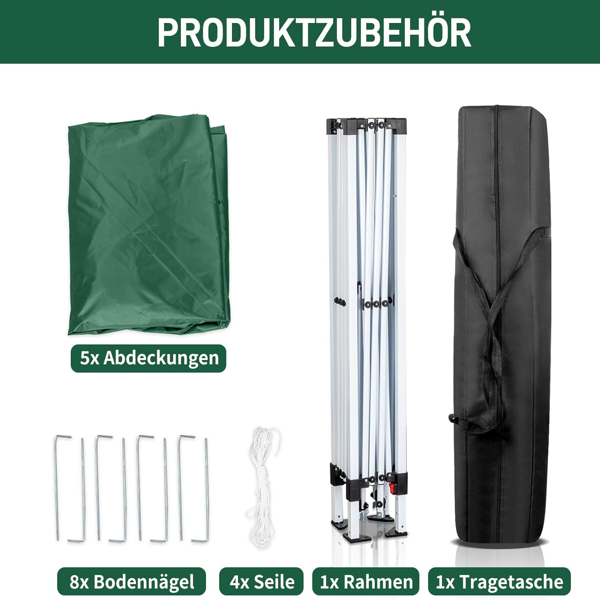 户外帐篷 折叠凉棚 2*2m 绿色-4