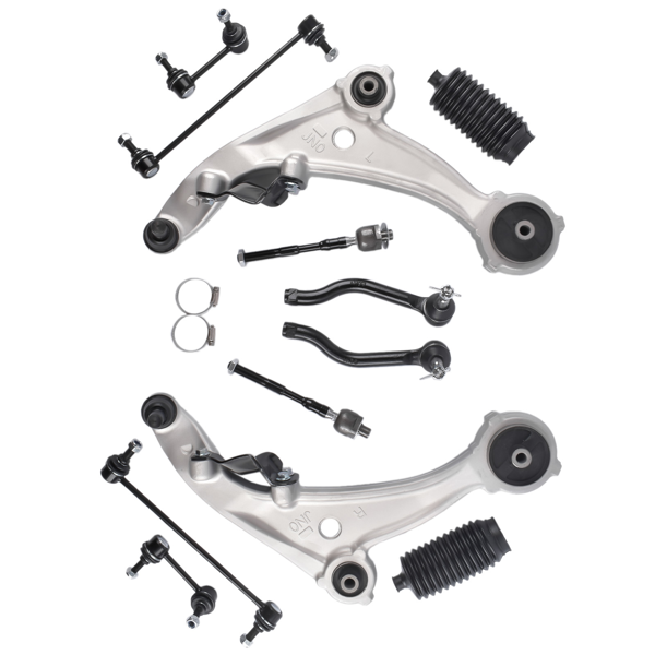 控制臂套件 12PCS Front Lower Control Arms Tierod Set Fit for 2007-2012 Nissan Altima(Excludes Hybrid) and 2013 Altima ONLY Couple Models-6