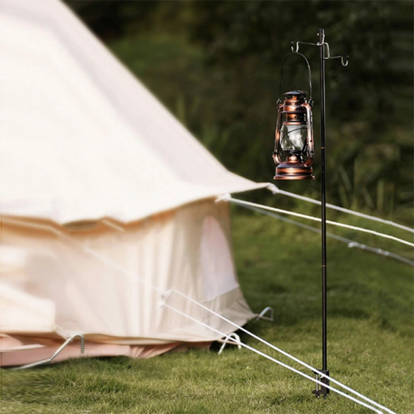 户外折叠铝合金支架 蓝色 四节双钩（带地钉）总长度149cm-11