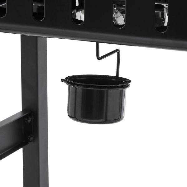 双燃烧器丙烷燃气烧烤炉，带侧炉，24000 BTU功率输出，不锈钢材质，配备搪瓷烤架和侧边置物台，适用于户外烹饪、厨房和庭院后院。-10