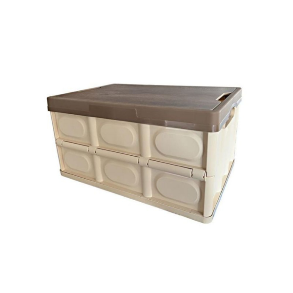 收纳箱 木盖款 小号30L 浅咖色 折叠-1