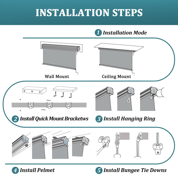8'X6' 浅灰色HDPE罩壳卷帘-2