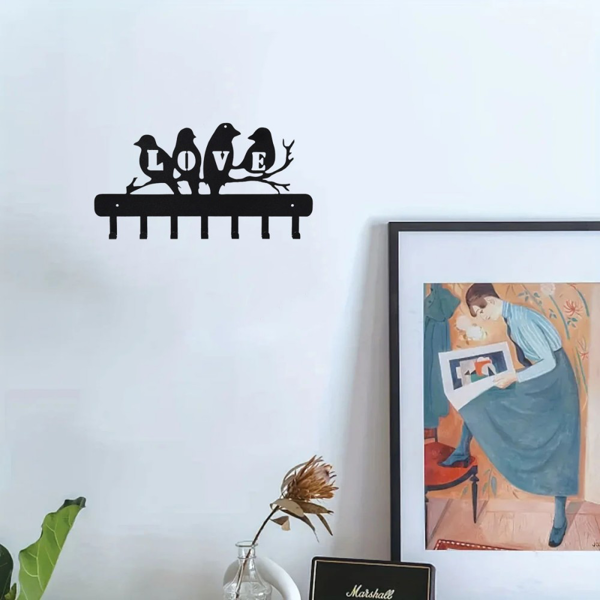 CIFbuy™ 2件装时尚金属墙面收纳架 现代乡村风衣帽钥匙挂架（TikTok、temu下自提）-2