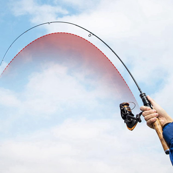 防潮钓竿 - 碳纤维手柄路亚竿 - 超轻慢速-5