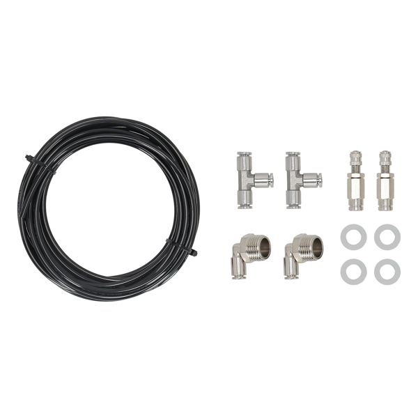 配对2600磅空气弹簧悬挂气囊 单端口1/2英寸NPT带气管 适用于福特F150/F250/F350/F450（带T型接头）-2