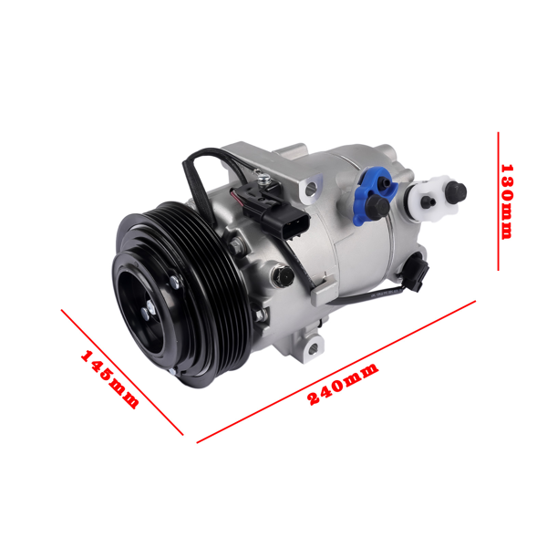 汽车空调压缩机 A/C Compressor with 6-Groove 12V 115mm VS14E for Kia Forte 2019-2021 Forte5 2020-2022 L4 2.0L VIN: D with Clutch 97701-M7000 CO11598C 97701M7000-3