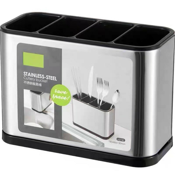 厨房餐具收纳盒存储架勺架叉子筷子排水存储盒-3