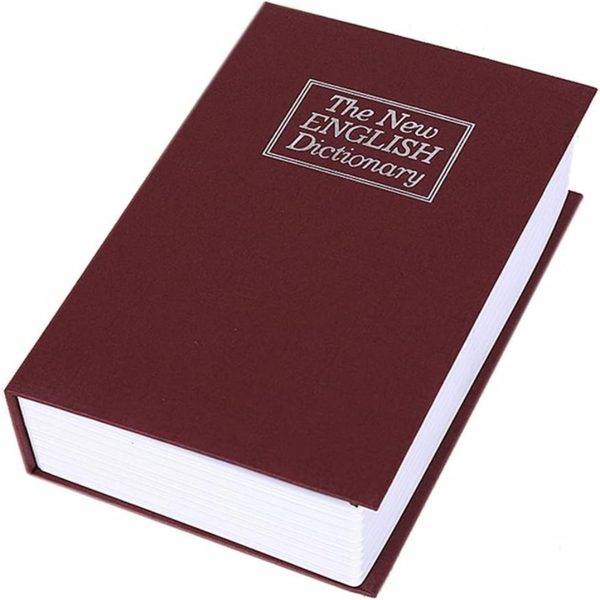 仿真书本保险箱 单色大号钥匙款 红色-1