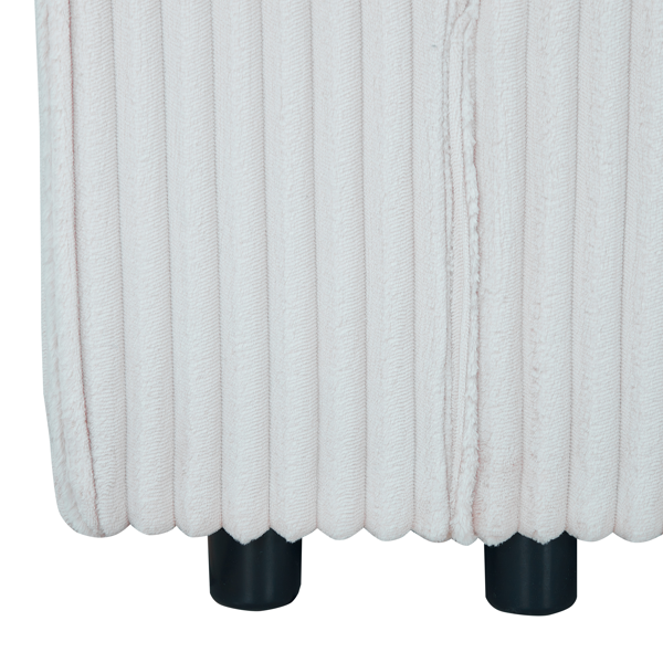 灯芯绒布艺扶手椅配靠枕——单人休闲椅，打造温馨角落，享受柔软舒适体验-4