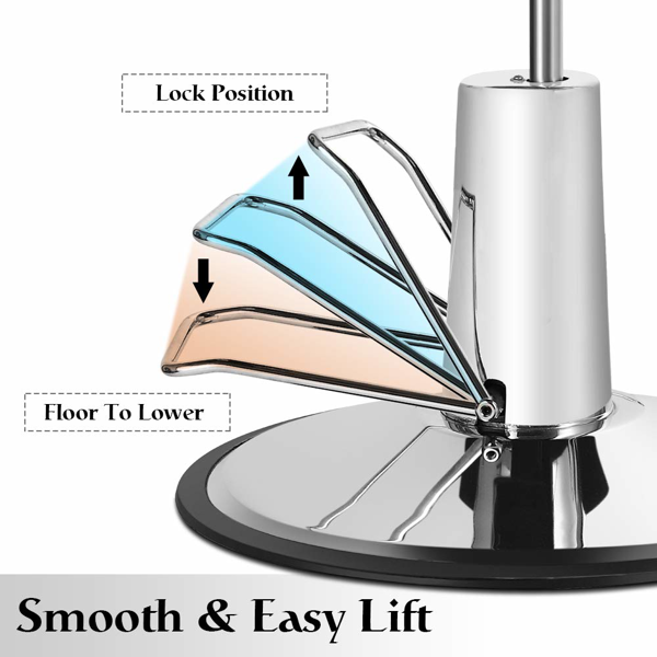 黑色理发椅 专业级重型液压可躺式 适用于沙龙/理发店/发型师-3
